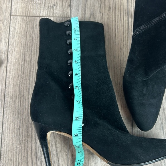 Manolo Blahnik black suede button detail stiletto boot 38.5 - Picture 2 of 7